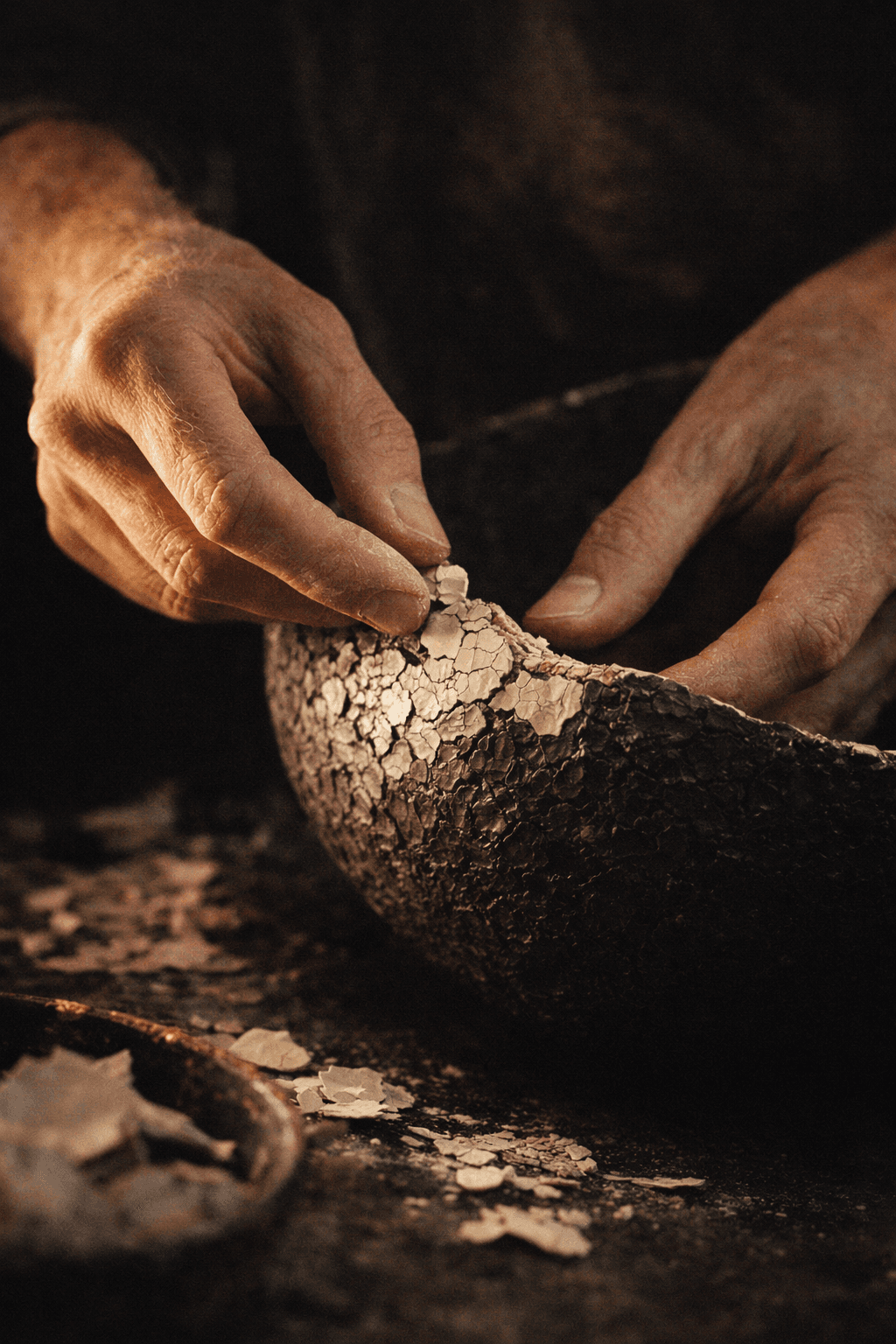 ArtyEgg craft — layering eggshell by hand